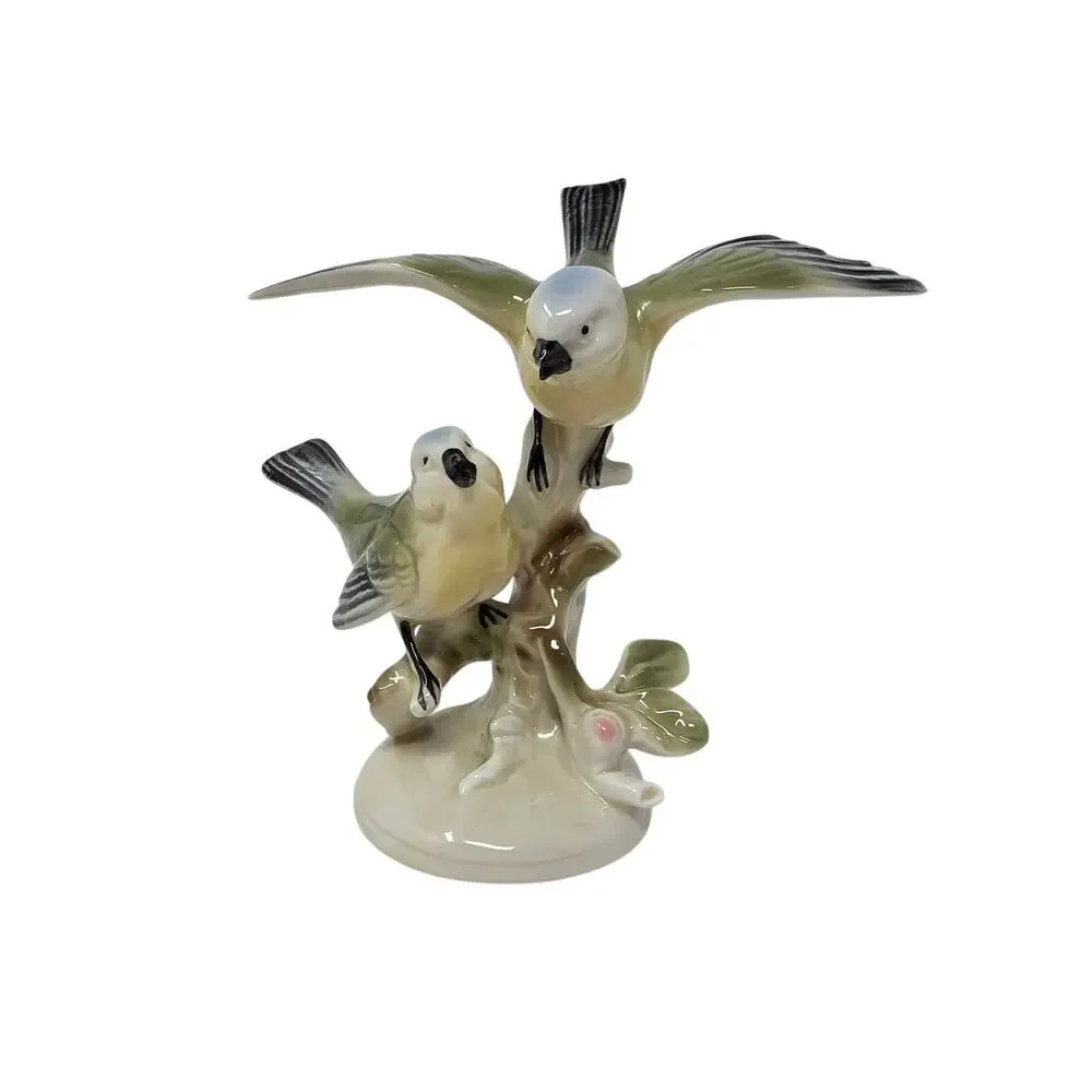 Carl Scheidig Gräfenthal Porcelain Bird Pair Figurine Germany 6 Inch
